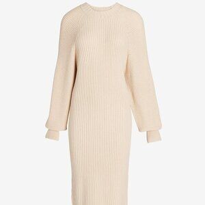Express Balloon Sleeve Midi Sweater Dress